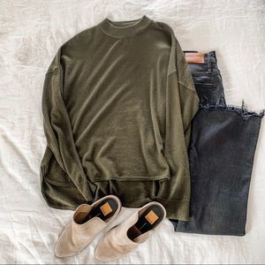 Madewell Mockneck Boxy Pullover Sweater